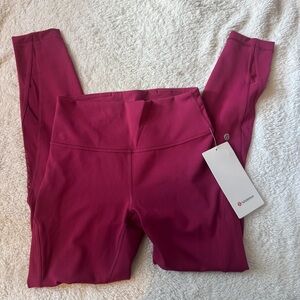 Lululemon Wunder Train 25” Magenta Smoke Size 4